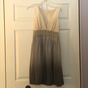 Gray cream ombré dress